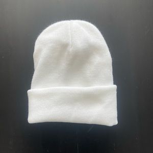white beanie